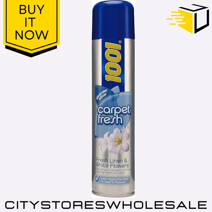 300ml Carpet Freshener Fresh Linen & White Flower Spray Odour Eliminator 1001