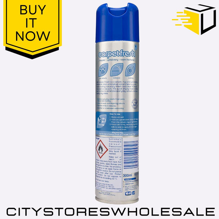 300ml Carpet Freshener Fresh Linen & White Flower Spray Odour Eliminator 1001