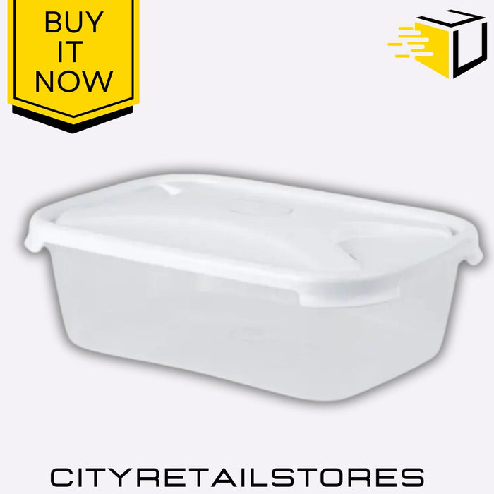 Cuisine 2.7L Food Storage Box & Lid Clear Ice White 26.5x18.5x8.5cm Wham