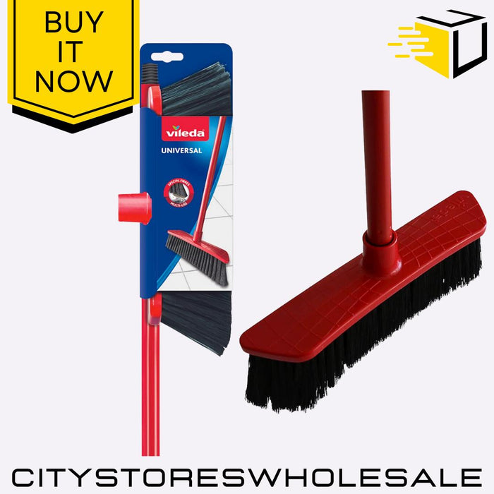 Universal Broom With Handle Multi-Purpose Cleaning For Home & Garden Vileda