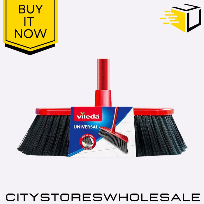 Universal Broom With Handle Multi-Purpose Cleaning For Home & Garden Vileda