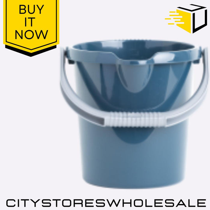 5L Bucket Navy Blue Durable Plastic Design with Handle for Cleaning Wham Casa
