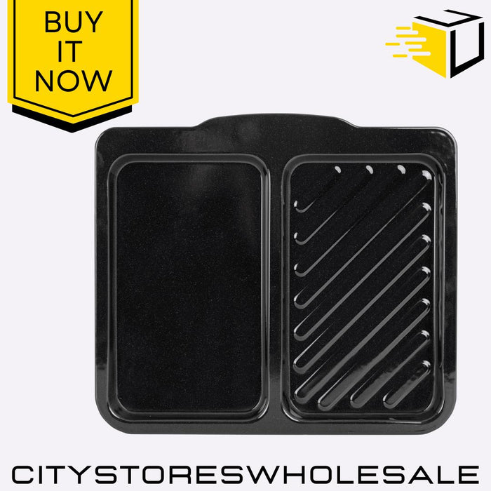 Dual Oven Tray Non-Stick Baking Roasting Tray 0.6mm Durable Black Wham Enamel