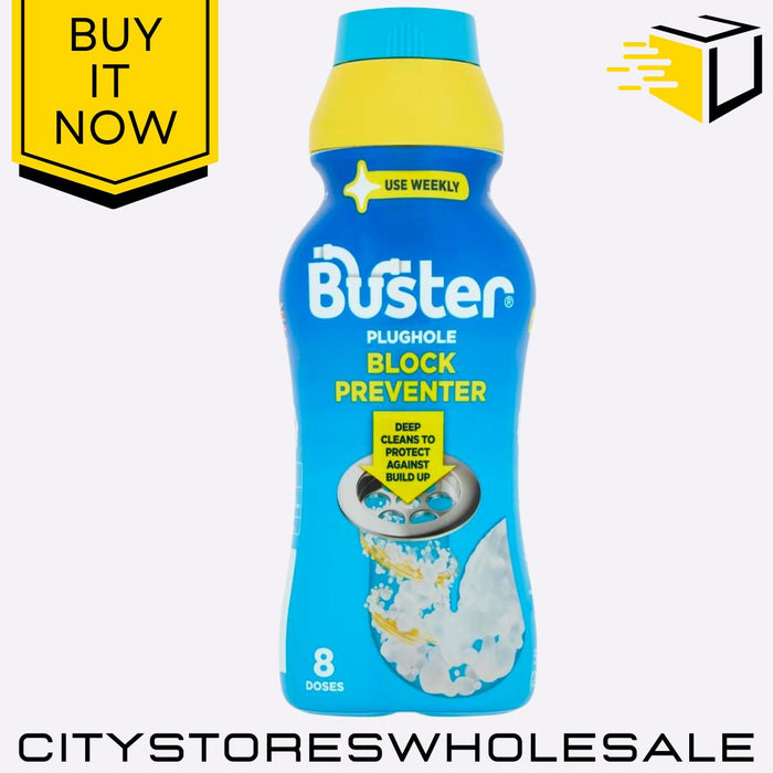 500ml Plughole Block Preventer Stop Clogs Bathroom & Kitchen Drain Buster