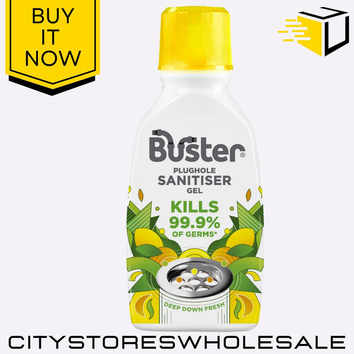 300ml Plughole Sanitiser Gel Kills Odours & Bacteria Fast Drain Clean Buster