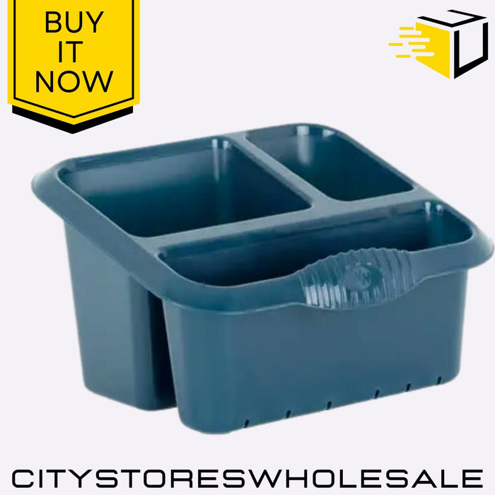 Large Sink Tidy Navy Durable Kitchen Organiser With Compartments Wham Casa