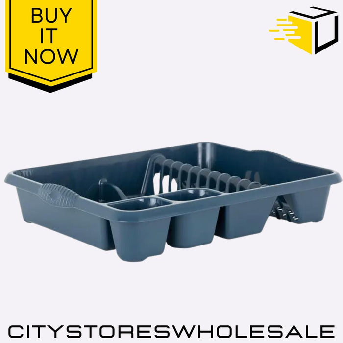 Large Dish Drainer Navy Blue Durable, Space-Saving Kitchen Organizer Wham Casa