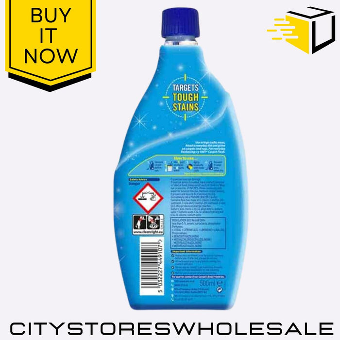 Carpet Shampoo Deep Clean Fresh Scent Removes Stains 500ml 1001