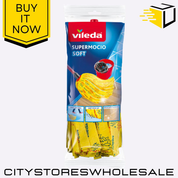 SuperMocio Soft Mop Refill High Absorbency, Durable Cleaning Head Vileda