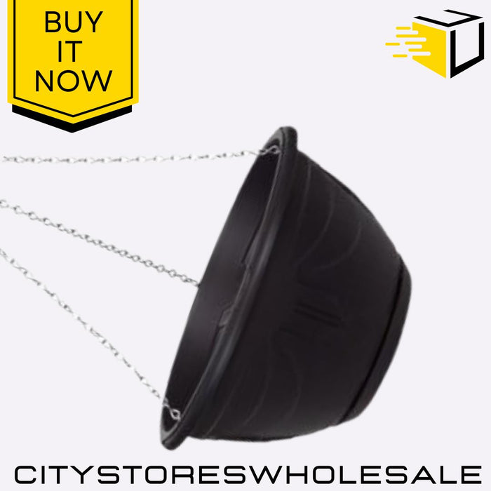 Venetian 32cm Hanging Basket Planter Black Durable & Stylish Whitefurze