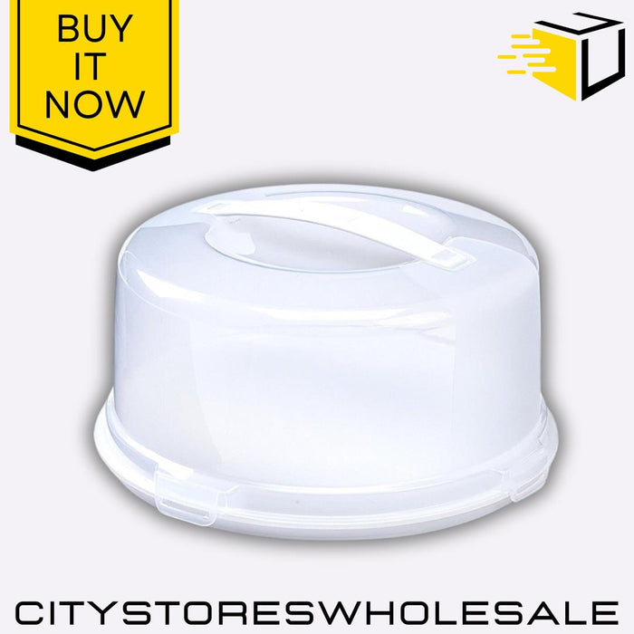 Round Cake Box With Lid Durable Food Storage Container For Cakes Whitefurze