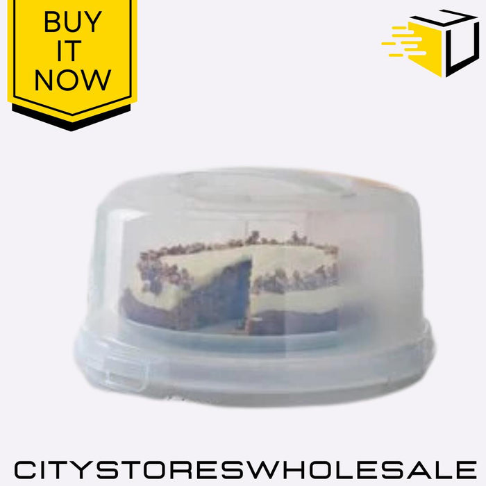 Round Cake Box With Lid Durable Food Storage Container For Cakes Whitefurze