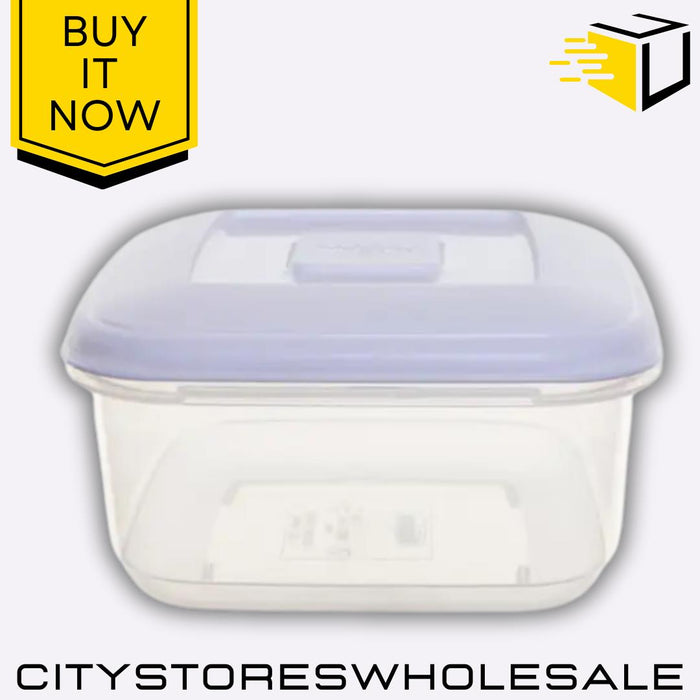1.6L Square Food Storage Container BPA Free Airtight Freezer Safe Whitefurze