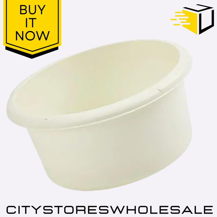 26cm Cream Small Round Bowl, Durable Ceramic Tableware, Versatile Whitefurze