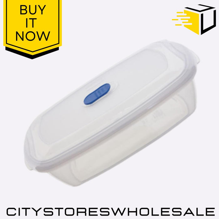 2.33L Freezer To Microwave Food Storer Airtight BPA-Free Container Whitefurze