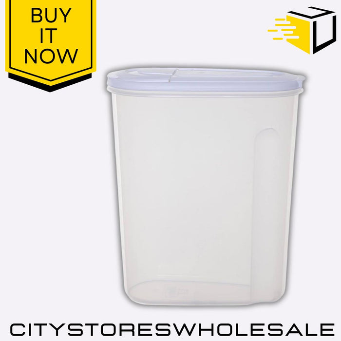 3L Cereal Dry Food Container Dispenser BPA-Free Storage Box With Lid Whitefurze