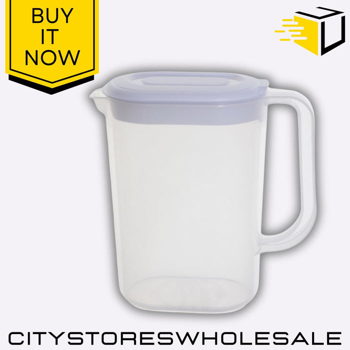 Fridge Jug With White Lid BPA Free, Easy Pour, Leak-Proof Design 1.5L Whitefurze
