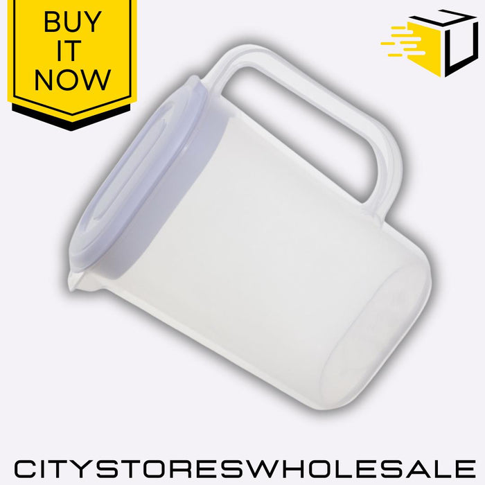 Fridge Jug With White Lid BPA Free, Easy Pour, Leak-Proof Design 1.5L Whitefurze