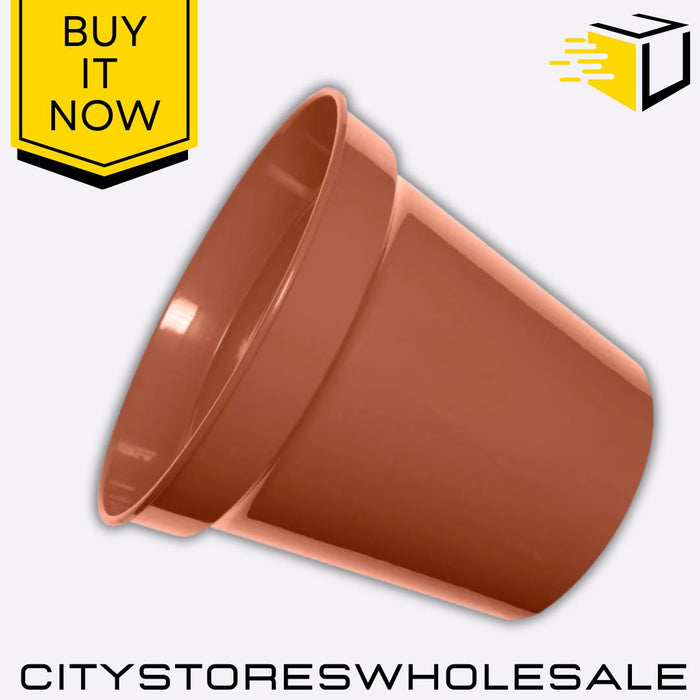 20cm Garden Pot Terracotta Durable Plastic Plant For Indoor & Outdoor Whitefurze