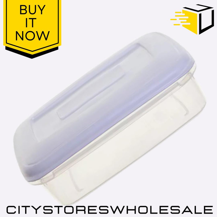 Rectangular Food Storage Container Airtight, Stackable, Durable 4L Whitefurze