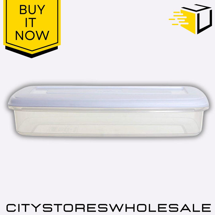 Bacon Container 1L Food Storage Box BPA Free Airtight Fresh Seal Whitefurze