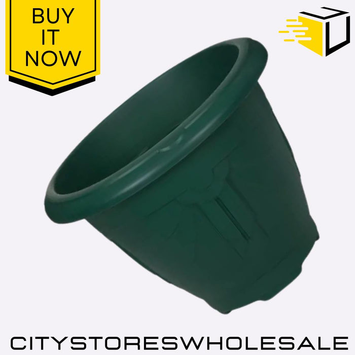 Whitefurze Round Venetian Planter 58cm Forest Green Indoor Outdoor Stylish Pot