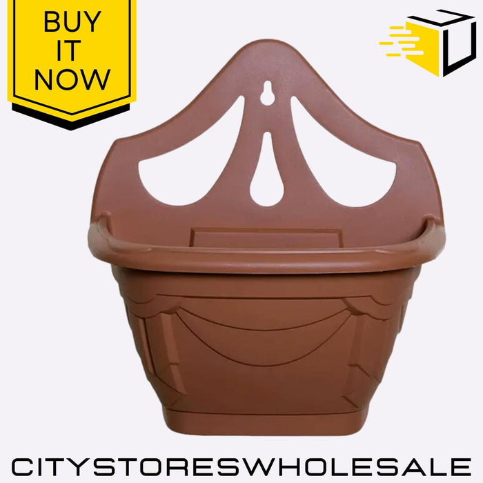 Venetian Wall Hanging Planter Basket 31cm Terracotta Stylish Whitefurze