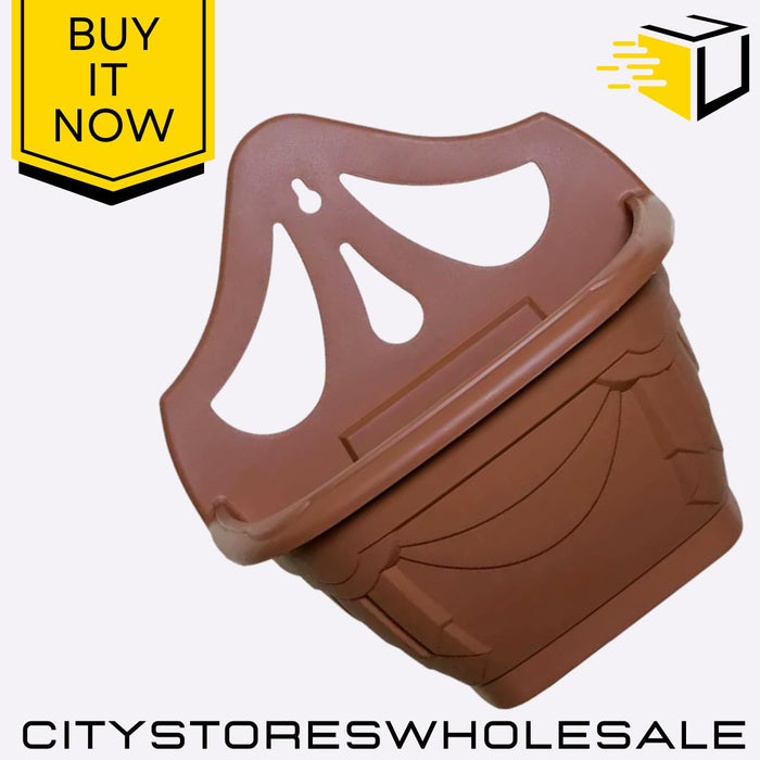 Venetian Wall Hanging Planter Basket 31cm Terracotta Stylish Whitefurze