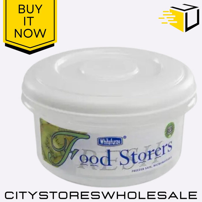 Round Food Container Durable Kitchen Storage For Freshness 2.0L Whitefurze