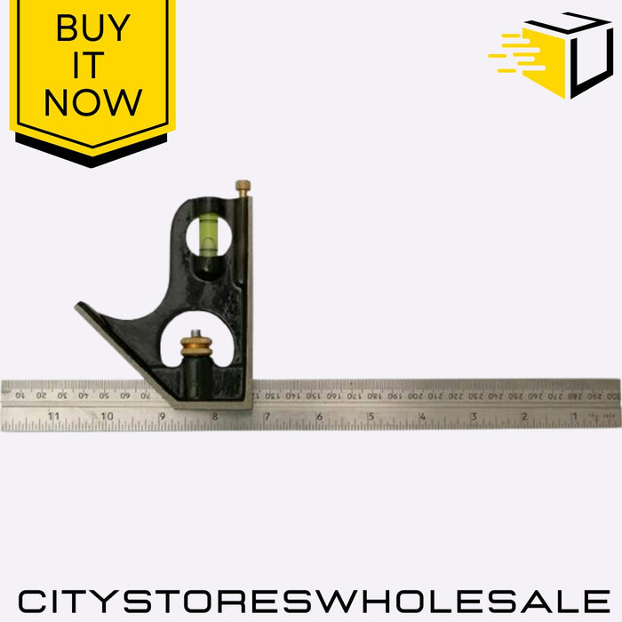 Rabone 1912 Metal Combination Square 300mm/12'' With Vial Accurate Tool Stanley