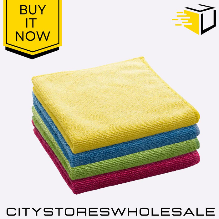 General Purpose Microfibre Cleaning Cloths Reusable & Streak Pack Of 4 E-Cloth
