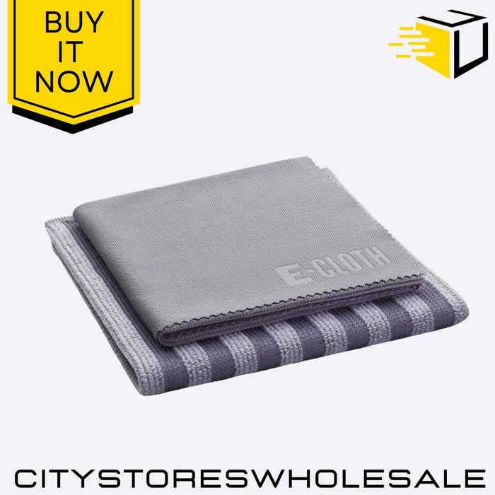 Stainless Steel Microfibre Cloths Clean & Polish Streak-Free 2 Pack E-Cloth
