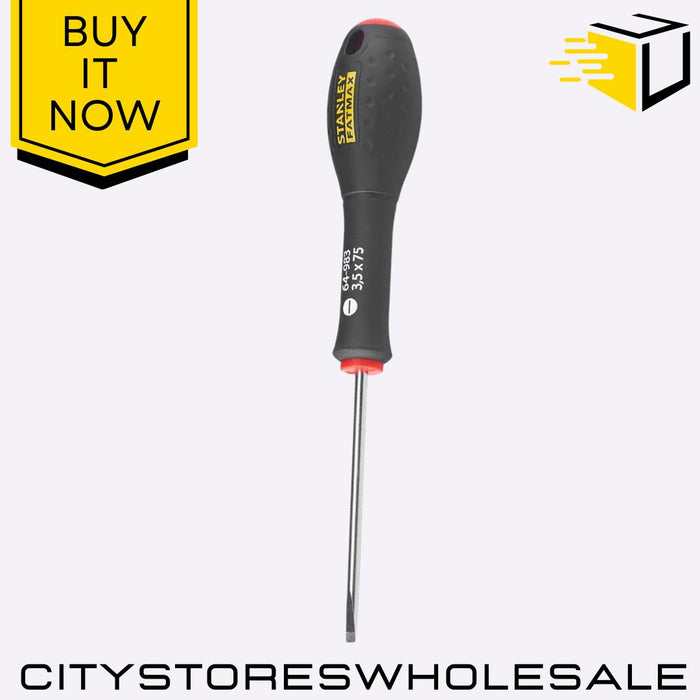 FatMax Screwdriver Parallel 3.5x75mm Durable Chrome Tip Comfort Grip Stanley