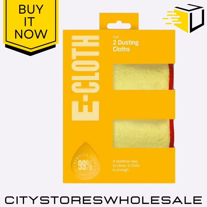 Dusting Cloths Effective Lint-Free Cleaning, Eco-Friendly Reuse 2 Pack E-Cloth