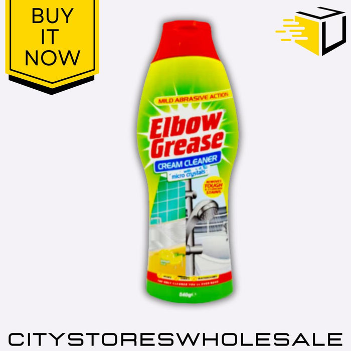 Cream Cleaner Heavy Duty Stubborn Stains Kitchen Bathroom 540g Elbow Grease