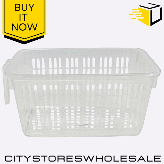 Large Caddy Basket Natural With Handle Storage Organizer Home Kit Whitefurze