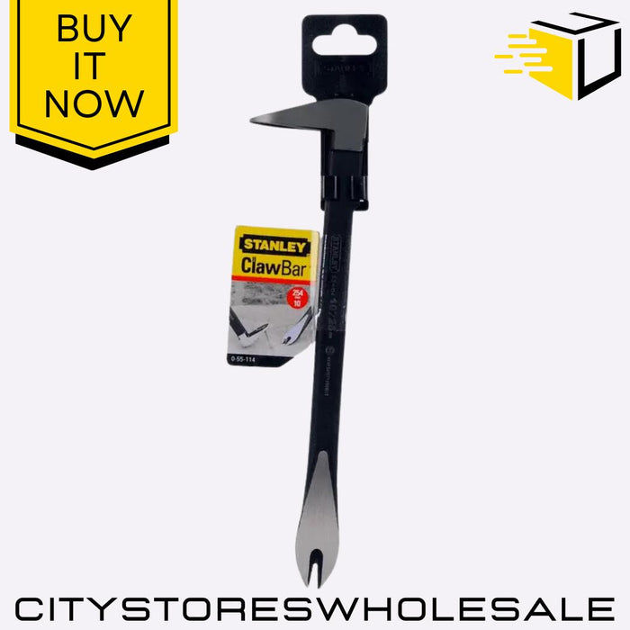 Claw Bar 250mm / 10" Heavy Duty Pry Bar Nail Puller Hand Tool Durable Stanley