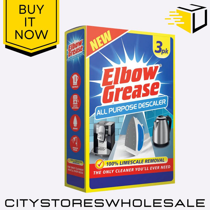 All Purpose Limescale Remover Powerful Multi-Surface 3 x 25ml Elbow Grease