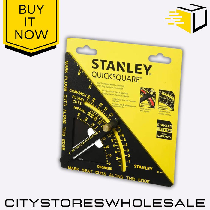 Adjustable Quick Square 170mm Durable Carpenters Tool Accurate Measuring Stanley