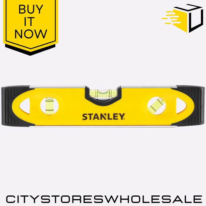 Shockproof Magnetic Torpedo Spirit Level 230mm/9" Durable Accurate Tool Stanley