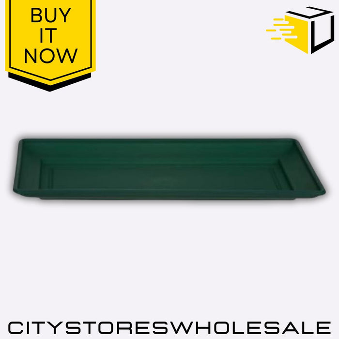 Venetian Window Planter Box Tray 40cm Green Durable Outdoor Garden Whitefurze