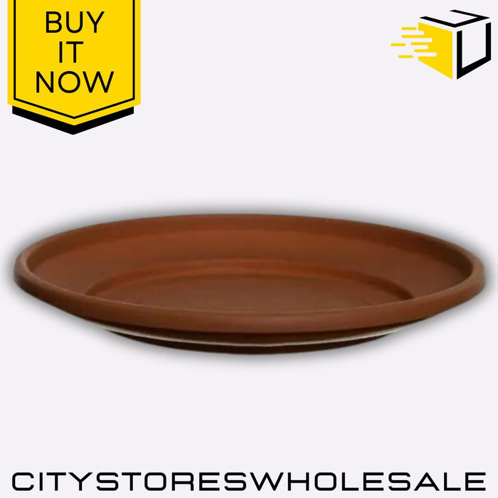 Planter Venetian Saucer 20cm Terracotta Durable, Stylish Plant Pot Whitefurze
