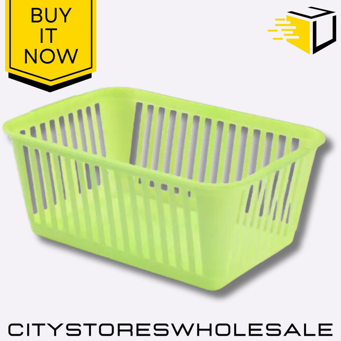 Handy Basket Lime Green 30cm Storage Solution For Home & Garden Whitefurze