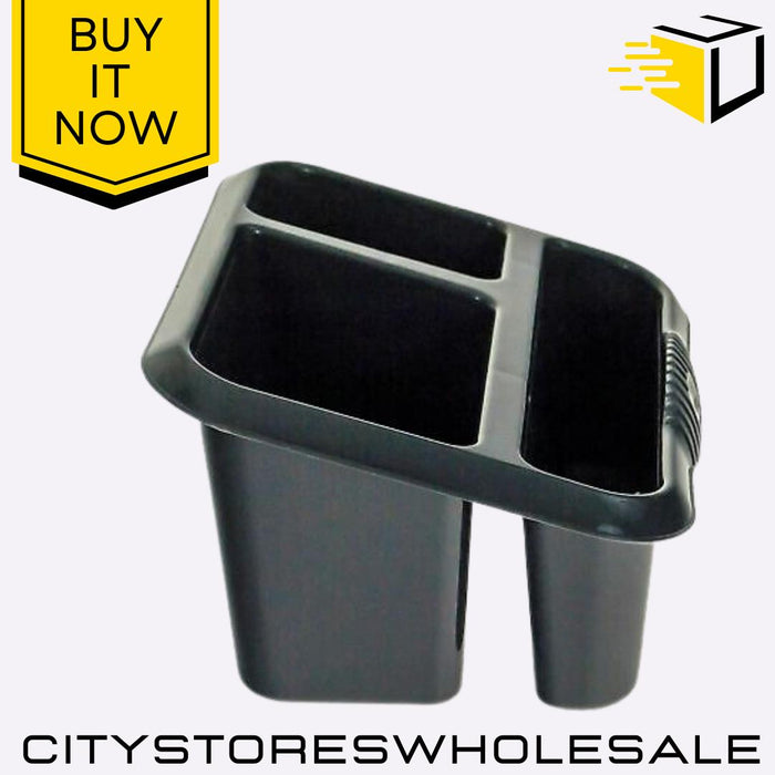 Sink Organiser Black Kitchen Storage Tray Compact & Durable Whitefurze