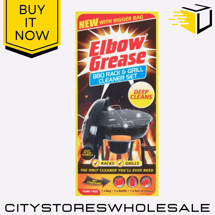 BBQ Rack And Grill Cleaning Set Heavy Duty Cleaner For Grills Rack Elbow Grease