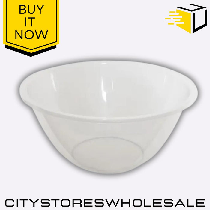 25cm Mixing Bowl Durable Plastic Bowl Baking Cooking And Serving Whitefurze