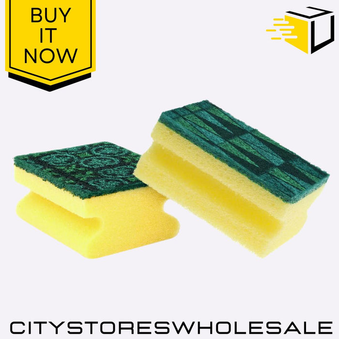 Washups Sponge Scourers Kitchen Cleaning, Non-Scratch, Durable 2 Pack Spontex