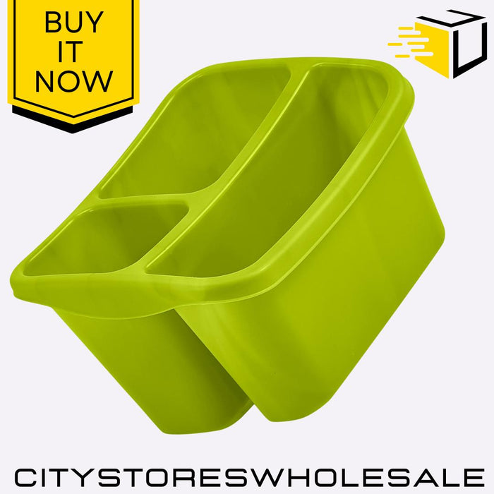 Sink Organiser Green Kitchen Storage Tray Compact & Durable Whitefurze