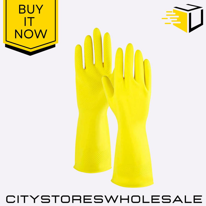 Rubber Gloves Super Strong Cotton Lined Durable Heavy Size Large Elbow Grease