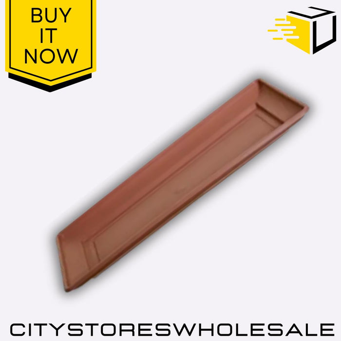 Venetian Window Planter Box Tray 40cm Terracotta Outdoor Garden Whitefurze